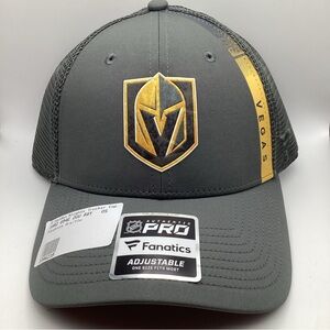 Fanatics Las Vegas Golden Knights Hat Cap Gray Gold Adjustable SnapBack NWT